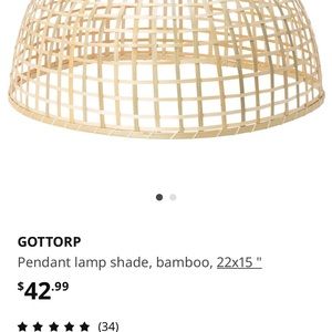 Bamboo lamp pendant from ikea